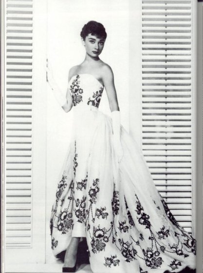 Givenchy gowns made famous by Audrey Hepburn in the 1950's