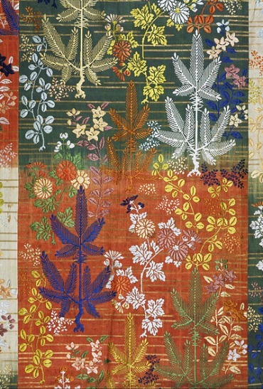 stilllifequickheart:

Unknown (Japanese)
Textile Panel
18th century