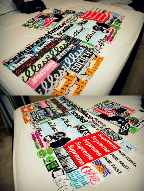 Majority of the Fatlace stickers vinyls I won from winning a photography 