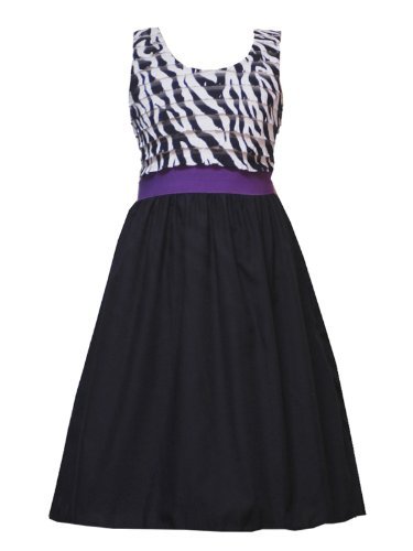 black and white zebra dresses. #zebra stripes #flower girl dress #purple #black & white
