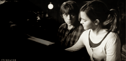 ronandhermionesource:

Ron is totally taken by her.
