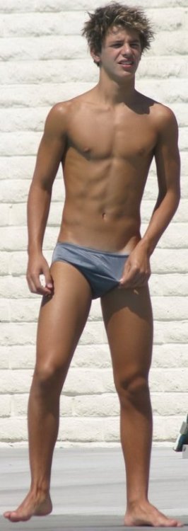 Sweet Looking Boy in Underwear with Bulge