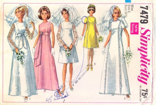 Here comes the bride Simplicity Wedding Dress Sewing Pattern