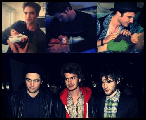 Hobo and the babies : Rob, Andrew, and TomStu holding babies :)