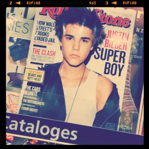 justin bieber rolling stones cover. Spotted: Justin Bieber on the