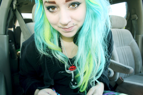 Tagged blue hair green hair blue green hair girl