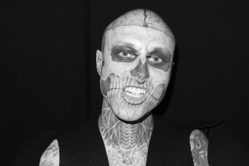 Zombie Boy in Paris before the Thierry Mugler show.
