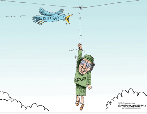 Libyan Revolution Cartoon. (via political-cartoons)