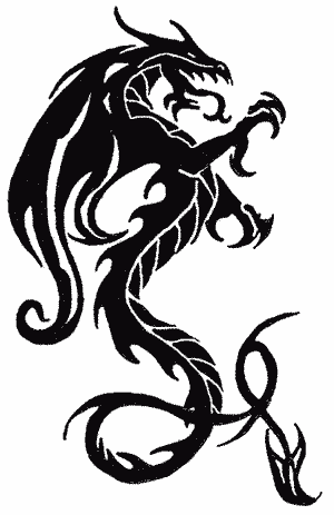 Tagged dragon tattoo design art ink black 