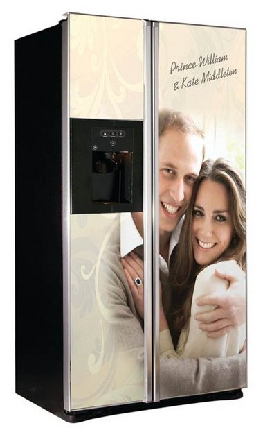 will and kate fridge. William and Kate refrigerator