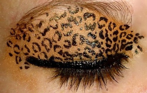 cheetah print makeup. Cheetah print eye make-up :))