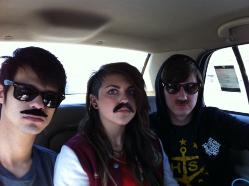 versaemerge Fans brought some fake mustaches to our Hot Topic signing