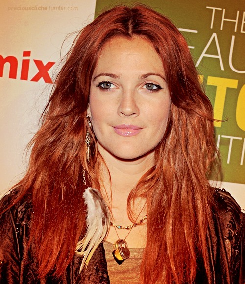 drew barrymore red hair. drew barrymore with red hair !
