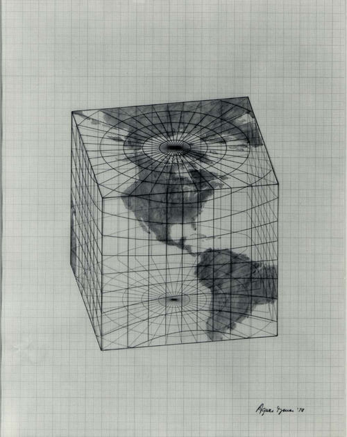 skybrarian Agnes Denes Study of Distortions Isometric Systems in Isotropic 