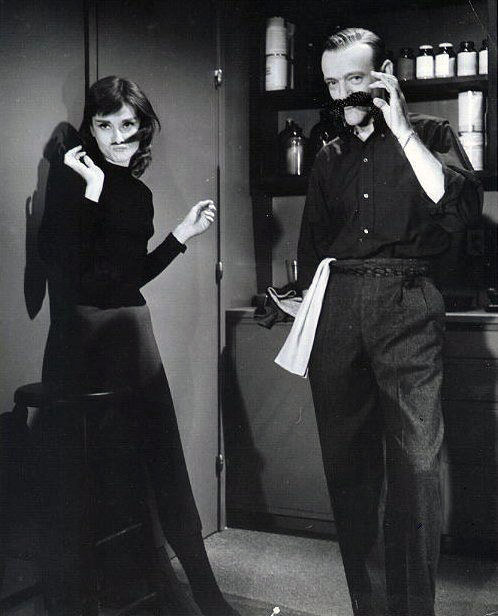 suicideblonde:

Audrey Hepburn and Fred Astaire 
