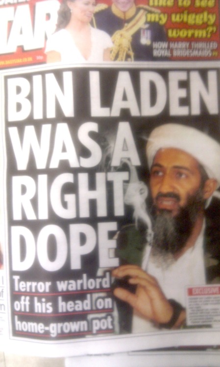 bin laden smoking weed. Uncle Osama smoking the pukka