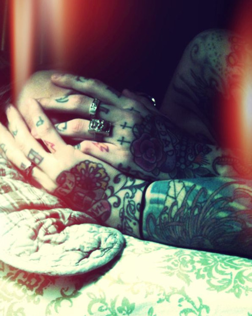 rose sleeve tattoo