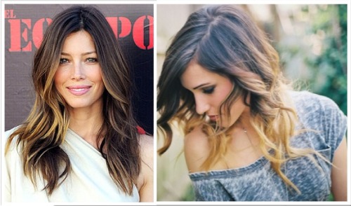 Hair With Dark Roots And Light Ends. Ombré Hair (dark at the top,