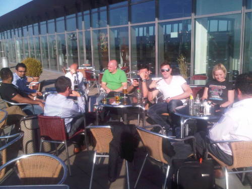 Beer on the balcony - Dortmund Airport