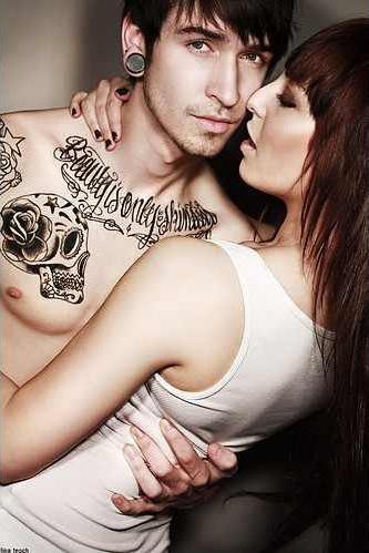 Tagged as tattooed couple tattoos tattoo inked ink cute