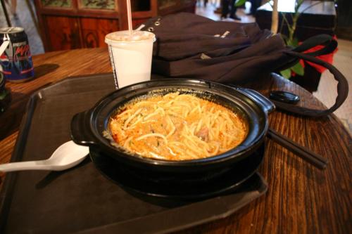laksa in singapore. a famous dish called Laksa