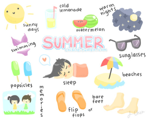 Please please please be a good summer. ^u^ &lt;3 With lots of great memories, relaxation, and drawing for chibird. Already JUNE! Drew this with no &#8220;lines&#8221;, but don&#8217;t be fooled, making things &#8220;shiny&#8221; is easy. xD
On another note: I had to re-upload all my site graphics because my photobucket exceeded bandwidth for this month (it&#8217;s only June 2?! and too many views&#8230;). o__o