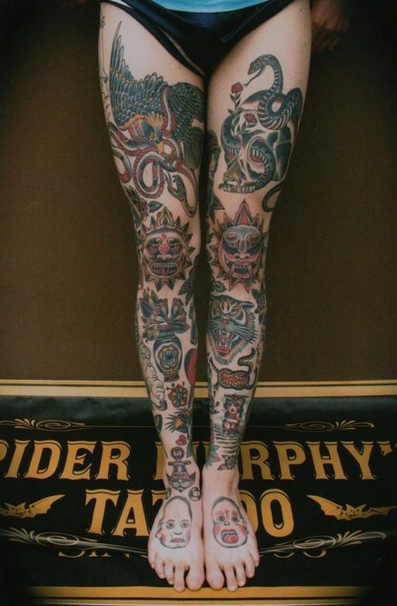 Tattoo On Leg For Girls-046
