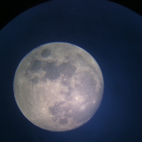 The moon through my telescope one hour ago :) #space #moon #nofilter (Taken with instagram)