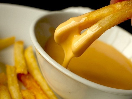 cheese fries chips. cheese sauce fries chips