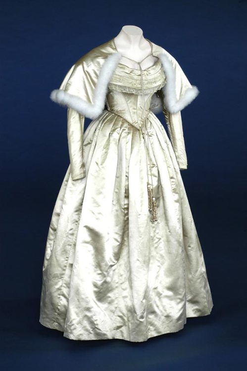 Wedding dress 1840 England the Bowes Museum