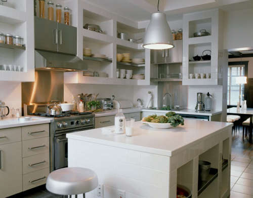thiswillbemyfuturehouse:

I have an obsession over kitchens with white cabinets and stainless steel appliances.
