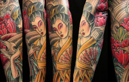 japanese tattoo artists san diego. San Diego Tattoo Artist Terry Ribera. Beautiful Japanese Tattoo of a Geisha