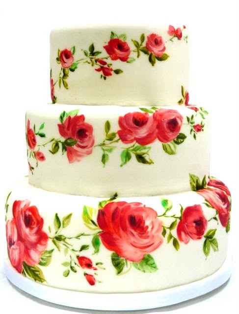 today I cheer myself up 50s styled wedding cakes