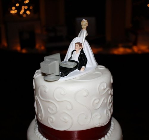 This was her wedding cake topper I have a feeling that this is one bride 