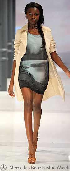 Leomie Anderson walks in the DIESEL show during the 2011/2012 MBFW Berlin.