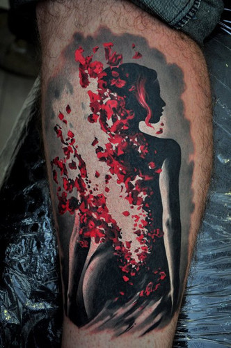 leg tattoo subject women