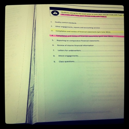 My audit book is coming apart at the seems. That practically guarantees a passing grade, right?? (Taken with instagram)