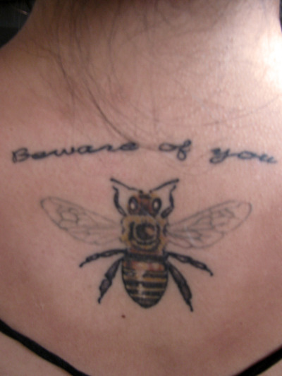 This is my Paramore tattoo The beware of you is Hayley Williams' motto 