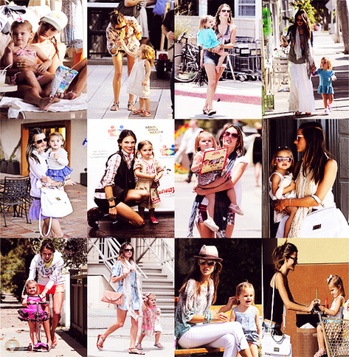 Candids of Alessandra with daughter Anja Louise.