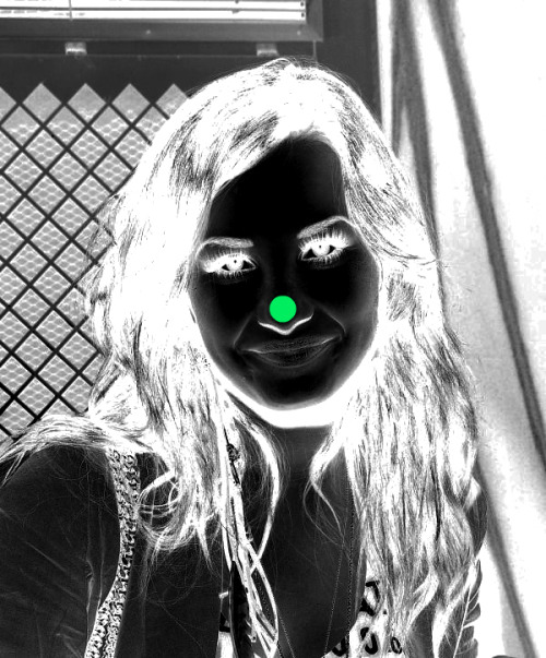    stare at the green dot for 30 seconds and then look at a blank wall.   