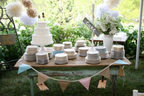  via Hannah Nate's DIY Backyard Wedding Real Weddings Bow Ties Bliss 