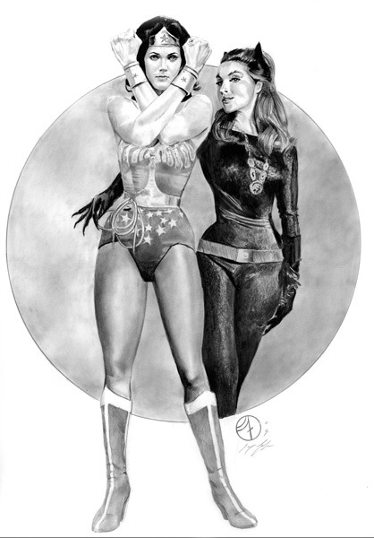 Catwoman and Wonder Woman by Jay Fife