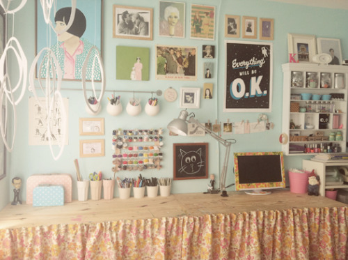 sweethomestyle:

Submitted by Kate Gabrielle

why can’t my work area ever be clean like this… sigh. 