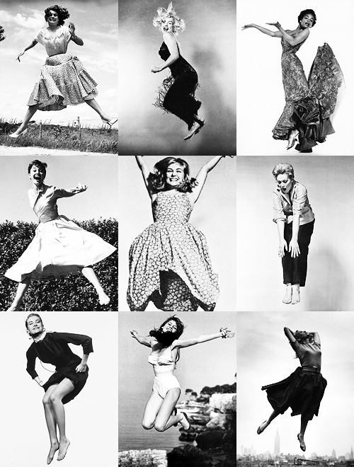 missavagardner:

Sophia Loren, Marilyn Monroe, Dorothy Drandridge, Audrey Hepburn, Joanne Woodward, Kim Novak, Grace Kelly, Brigitte Bardot &amp; Eva Marie Saint photographed by Philippe Halsman.
