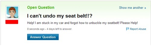You and your seatbelts :L