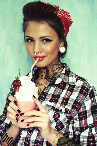tagged as girl sexy hot milkshake ice cream tattoo piercing 