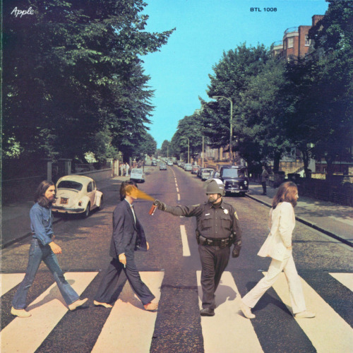 “This is gonna be the greatest thing ever. People are gonna read all kinds of horse shit into this photo and you know what? We’re just going to laugh and laugh and laugh. ‘Oh why is Paul out of his shoes? Why is George in blue jeans? Why is John in white? Why is that bug halfway up the curb? Fucking idiots. People are so dumbAUUAHAGAHAUAGHAGAHGHHHHHHHHHHHHHHHHHHHHHH”