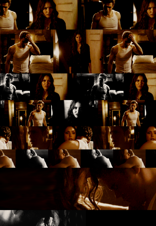 sallygrey:

MOMENTS THAT MADE ME A STELENA SHIPPER1.19 Miss Mystic Falls
Another amazing scene. Elena finally realizes she has to do something to help Stefan, and even if she knows this is gonna hurt him, she does. He knows he has a problem too, but he does not want her help, he thinks he can do this alone. But she knows he can’t, so she doesn’t give up. She knows it’s not the Stefan she loves who is talking,she knows that this is what the blood makes him. And she doesn’t give up, even when he gets rude and violent, even when he’s about to lose control. And look closer: he knows he is about to lose control, he knows he’s gonna lose his mind, soon, too soon, and still he manages to tell Elena to go away, not to come closer, because even when Stefan lose his mind, his love for Elena is too strong, and all he wants is for her to be safe. And then he breaks down. And my heart breaks too. He is the one who is scared, he needs Elena more than ever. And you may think Elena was a bitch, telling him that everything was going to be okay, and then stabbing him, but I think she got it right: it was the only way to help Stefan.
STEFAN: I’m so sorry.
