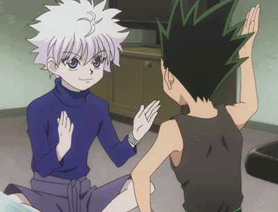 Gon and Killua plays in the waiting room [from Hunter X Hunter]