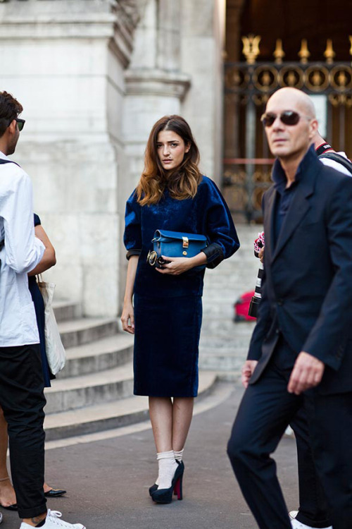 blue but then some socks (via The Sartorialist)
